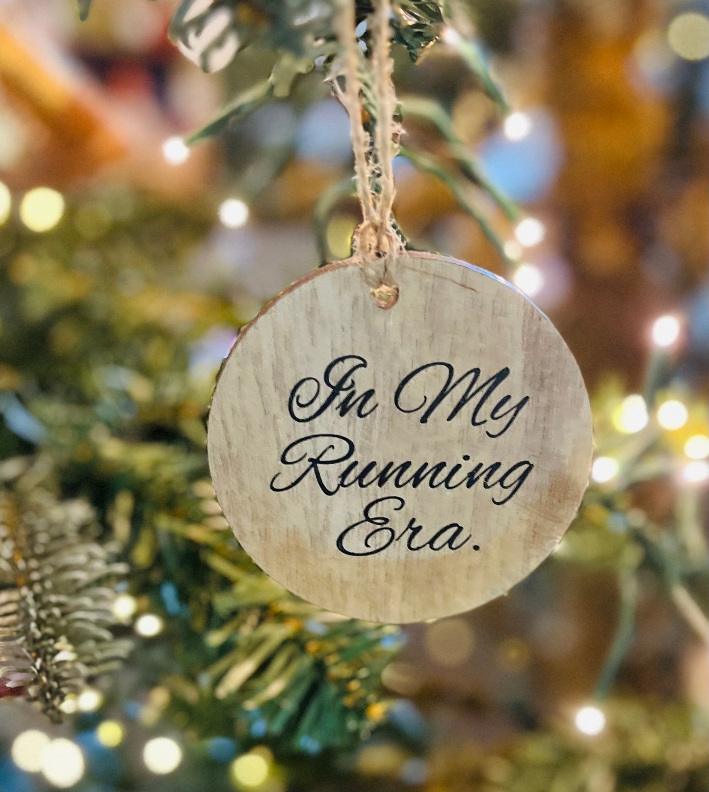 In My Running Era wood ornament