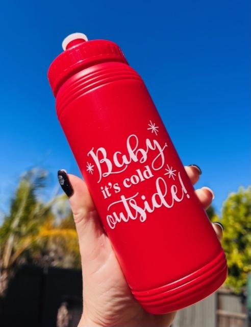 Holiday hydration water bottle